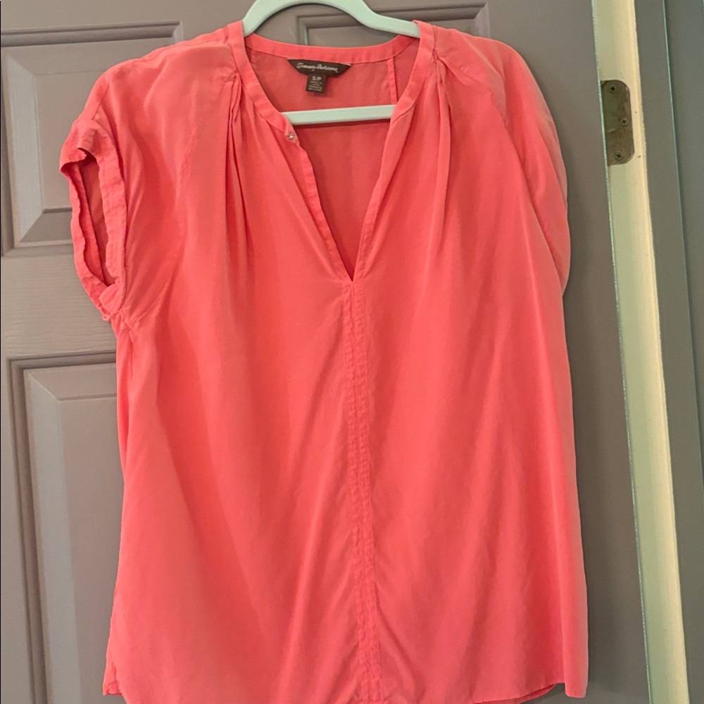 Banana Republic Bright Coral Blouse